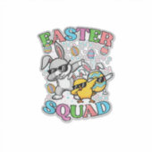 Easter Squad Bunny Egg Chick Dab Crew Matching Men シール (正面)