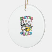 Easter Squad Bunny Egg Chick Dab Crew Matching Men セラミックオーナメント (左)
