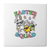 Easter Squad Bunny Egg Chick Dab Crew Matching Men タイル (正面)