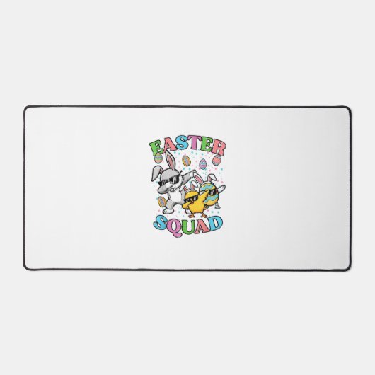 Easter Squad Bunny Egg Chick Dab Crew Matching Men デスクマット (正面)
