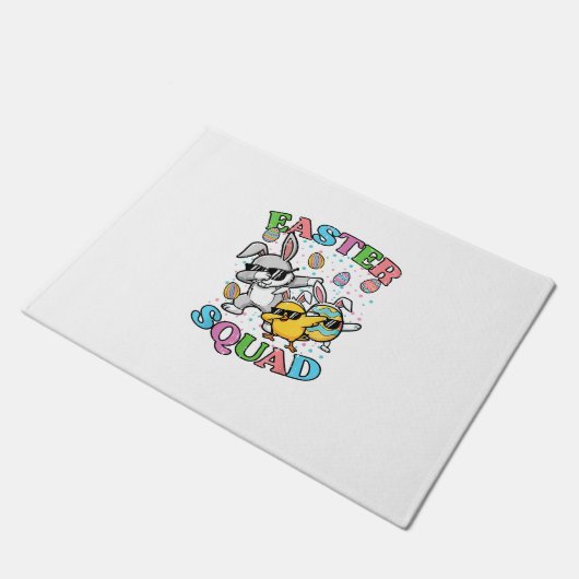 Easter Squad Bunny Egg Chick Dab Crew Matching Men ドアマット (アングル)