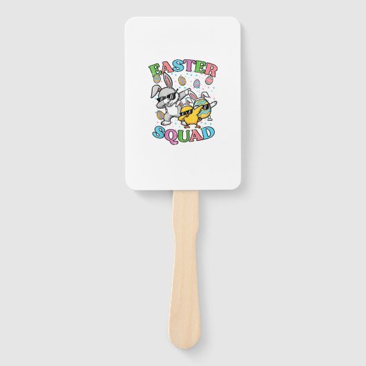 Easter Squad Bunny Egg Chick Dab Crew Matching Men ハンドファン (正面)