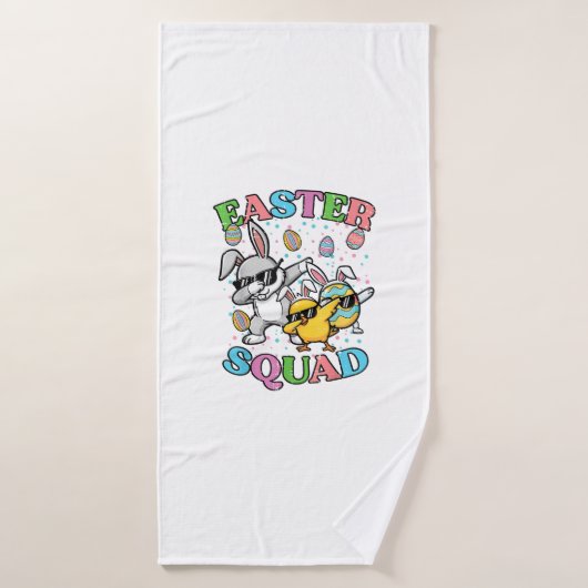 Easter Squad Bunny Egg Chick Dab Crew Matching Men バスタオル (バスタオル)