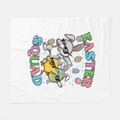 Easter Squad Bunny Egg Chick Dab Crew Matching Men フリースブランケット (正面(横))
