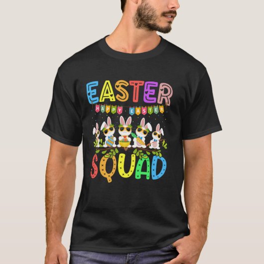 Easter Squad Bunny Rabbit Happy Easter Day Party M Tシャツ (正面)