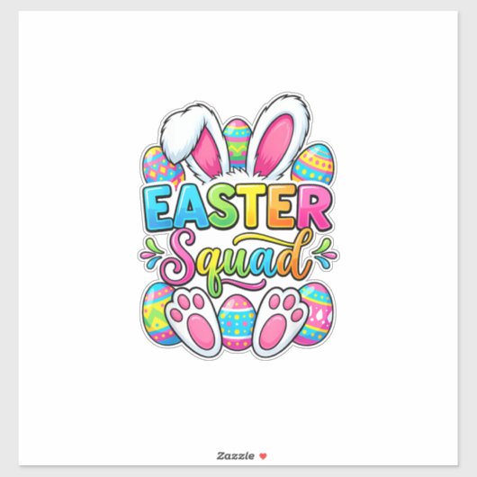 Easter Squad Family Matching Couple Easter Men Wom シール (シート)