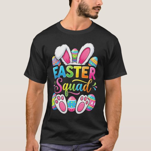 Easter Squad Family Matching Couple Easter Men Wom Tシャツ (正面)