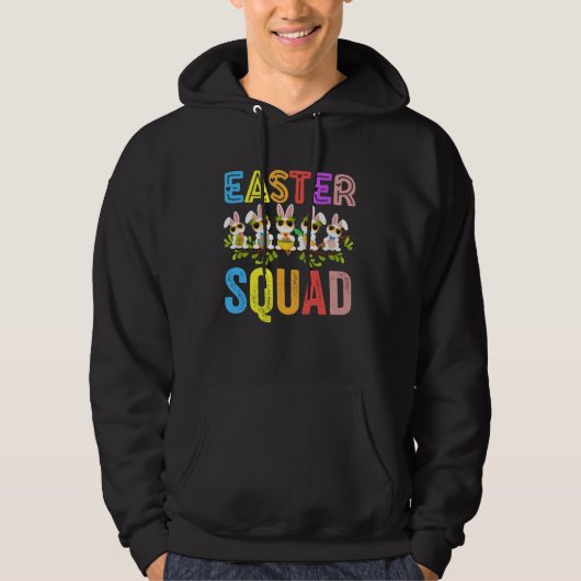 Easter Squad Family Matching Easter Day Bunny Egg パーカ (正面)