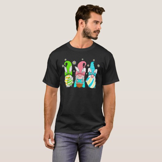Easter Squad Funny Gnome Bunny Egg Hunting Matchin Tシャツ (正面フル)