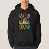 Easter Squad Leopard Easter Bunny Egg Hunt Kids Bo パーカ (正面)
