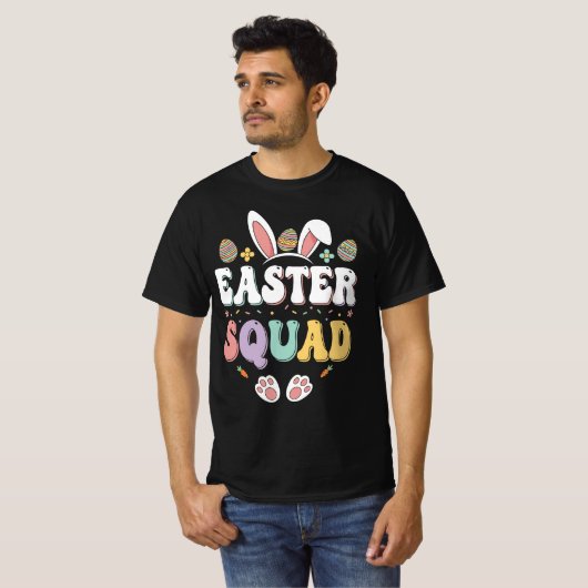 Easter Squad | Retro Bunny Squad Tシャツ (正面フル)