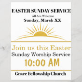 Easter Sunday Church Flyer Invitation チラシ (正面)
