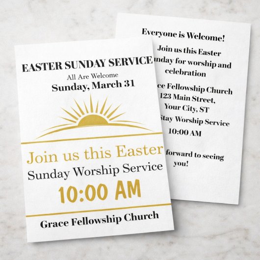 Easter Sunday Church Flyer Invitation チラシ