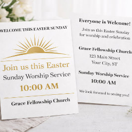 Easter Sunday Church Flyer Invite Template チラシ