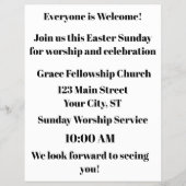Easter Sunday Church Flyer Invite Template チラシ (裏面)