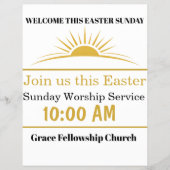 Easter Sunday Church Flyer Invite Template チラシ (正面)