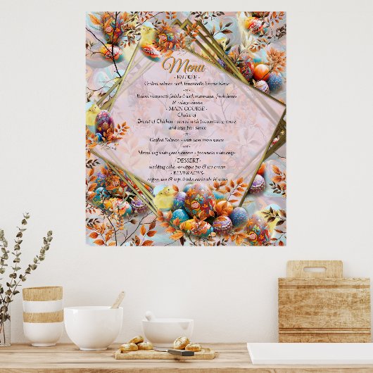 Easter Sunday Menue ポスター (キッチン)