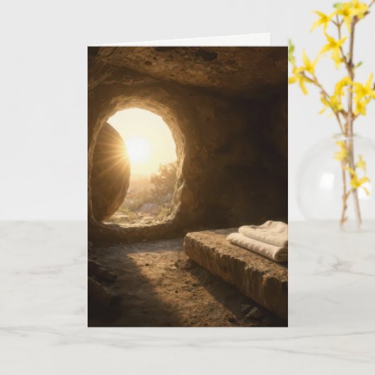 Easter Sunlight In an Empty Tomb カード (黄色い花)