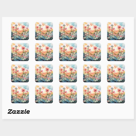 Easter Sunrise スクエアシール (シート)
