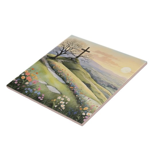 Easter sunrise art illustration タイル (側面)