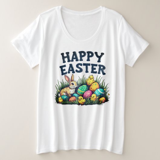 Easter T-Shirt プラスサイズTシャツ (デザイン正面)