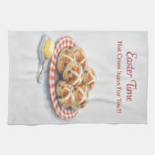 Easter Tea Towel | Hot Cross Buns Kitchen Gift キッチンタオル (横)