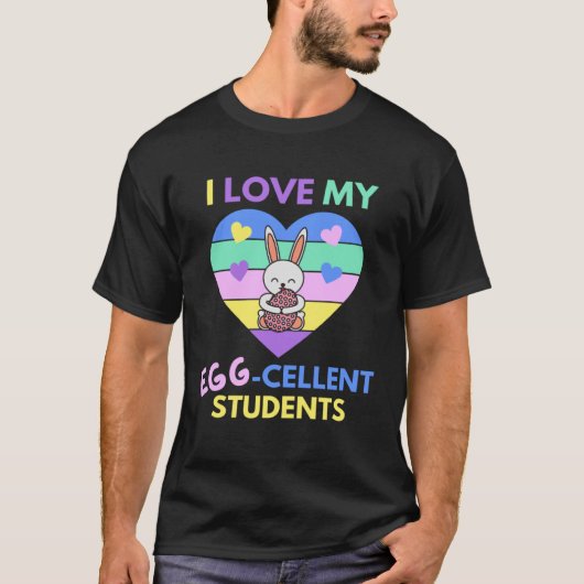 Easter Teacher For School  I Love My Egg Cellent S Tシャツ (正面)
