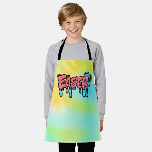 Easter Text Sublimation-61424 エプロン (着用した状態)