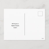 Easter Three Bunnies in Grass Card シーズンポストカード (裏面)