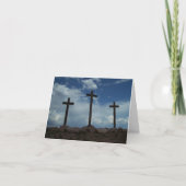Easter Three Empty Crosses Ressurection Note Card シーズンカード (正面)
