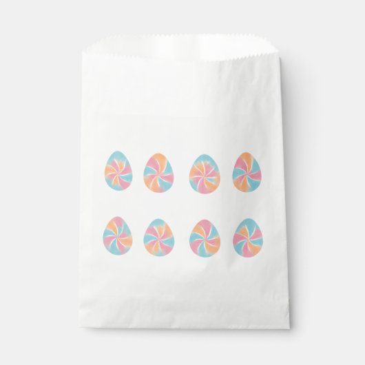 Easter Tie-Dye eggs mid-tone soft pattern フェイバーバッグ (正面)