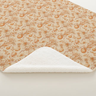 Easter Toile de Jouy Eggs and Tulips Pattern シェルパブランケット