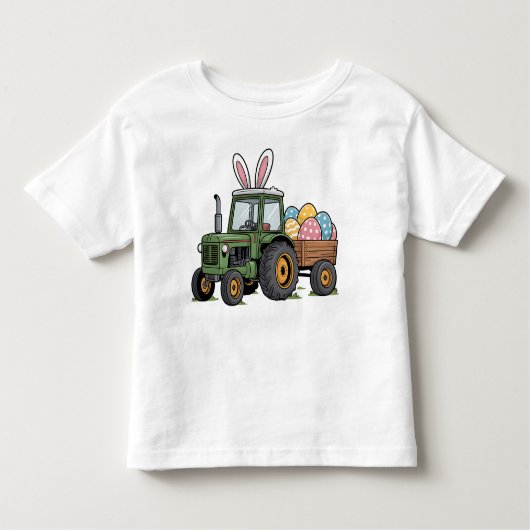 Easter Tractor  トドラーTシャツ (正面)