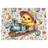 Easter Train Chick Gift Bag ラージペーパーバッグ (正面)