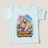 Easter Vacation Cute Baby Bunny Illustration (デザイン正面)