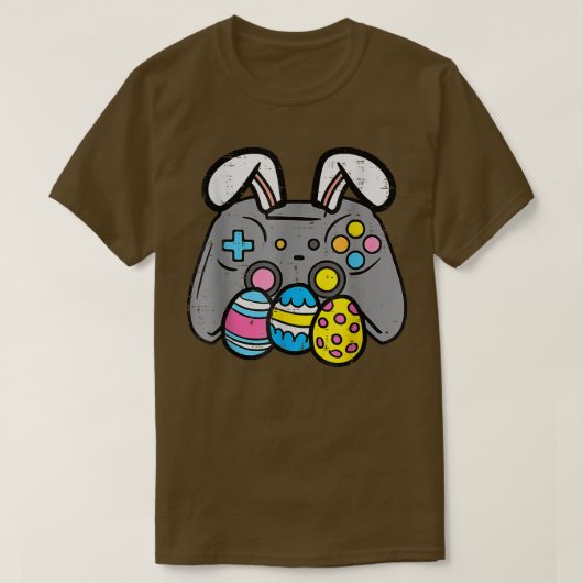 Easter Video Game Bunny Eggs Gaming Gamer Boys Men Tシャツ (デザイン正面)