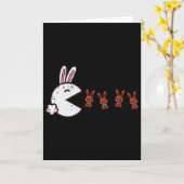 Easter Video Game Eating Bunnies Gaming Boys Kids  カード (黄色い花)