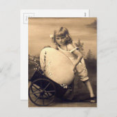 Easter vintage picture シーズンポストカード (正面/裏面)