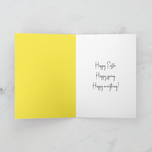 Easter Watercolor Duck In Overalls カード (内部)