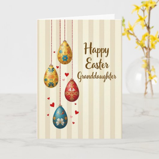 Easter Wishes Granddaughter Card カード (黄色い花)