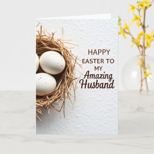 Easter Wishes Husband Card カード (黄色い花)