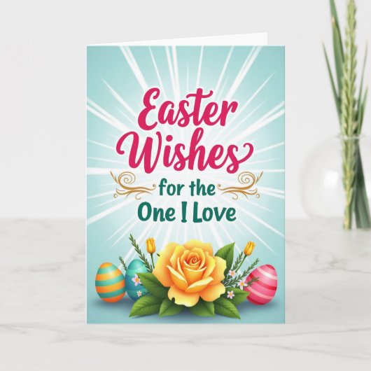 Easter Wishes Love Card カード (正面)