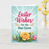 Easter Wishes Love Card カード (黄色い花)