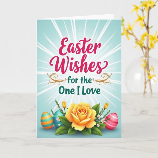 Easter Wishes Love Card カード (黄色い花)
