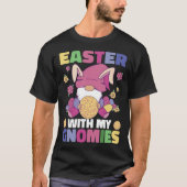 Easter With My Gnomies Easter Bunny Easter Gnome E Tシャツ (正面)