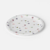 Easter with Rabbit and Party Ribbon ペーパープレート (アングル)