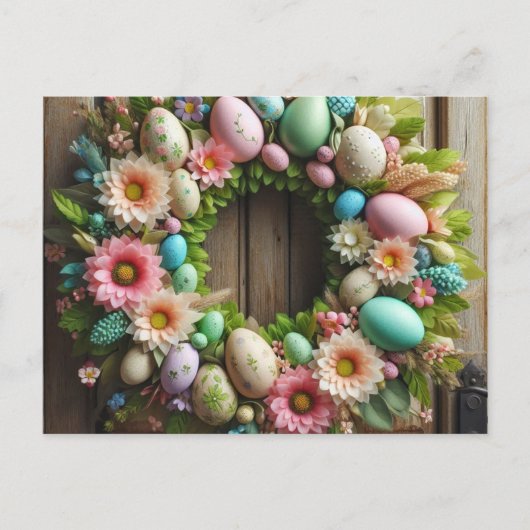 Easter wreath シーズンポストカード (正面)