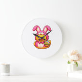 Easter Yellow Rubber Duck Cruise Ship Cruising Duc ラージ壁時計 (ホーム)
