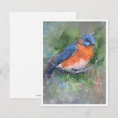 Eastern Bluebird Painting Note Card ノートカード (正面/裏面)
