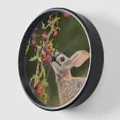 Eastern Cottontail | South Texas 壁時計 (傾斜)